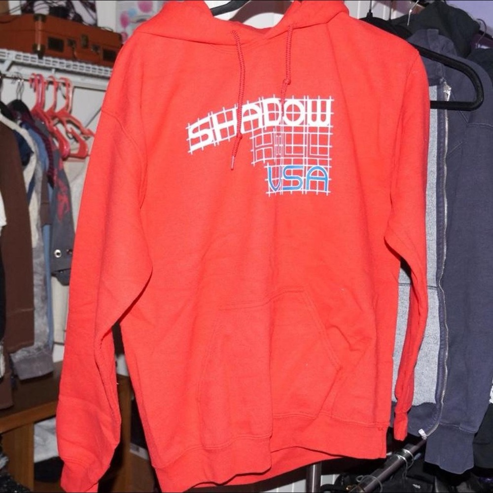Shadow Hill USA Red Grid Hoodie